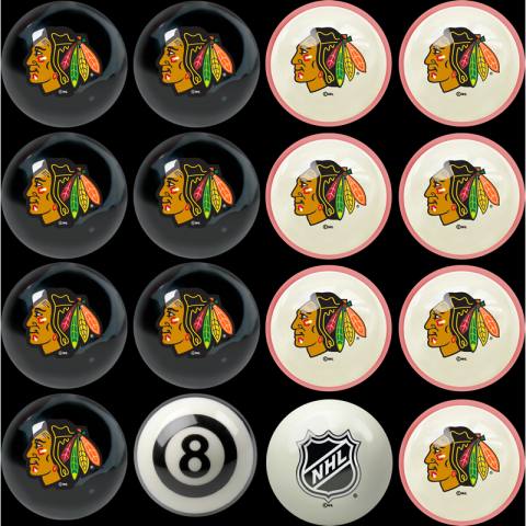 Chicago Blackhawks Billiard Ball Set